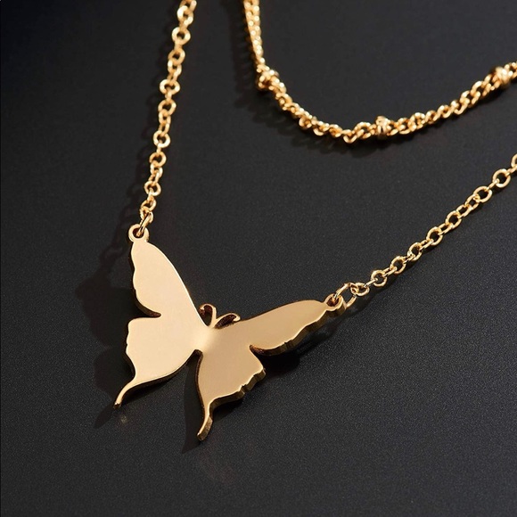 Dainty Butterfly Necklace - Picture 3 of 4